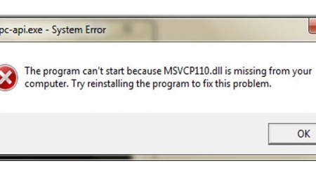 Ошибка msvcr110 dll